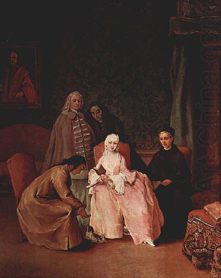 Pietro Longhi Besuch bei einer Dame china oil painting image